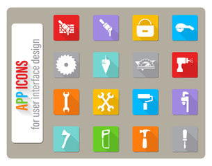 Work tools icons set