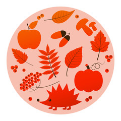 Autumn fores. Vector  illustration