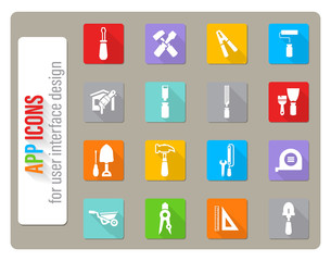 work tools icon set