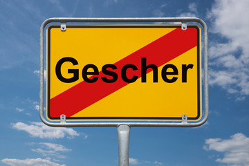 Fototapeta premium Ortstafel Gescher