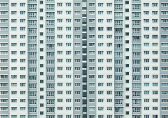 Naklejka premium Fragment of one of the high-rise apartment building