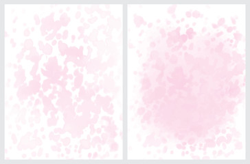 Abstract Textured Layout. Irregular White and Pastel Pink Grunge Vector Background. Funny Simple Creative Design. Splashed Surface Vector Print.