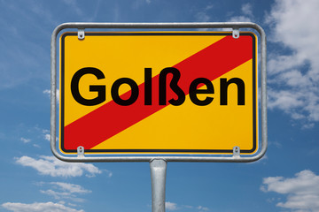 Fototapeta premium Ortstafel Golßen