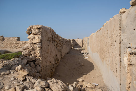 An abandoned fishing village located in Al Jumail, Ruwais north of Doha, Qatar.