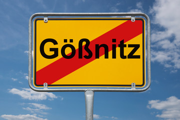 Ortstafel Gößnitz