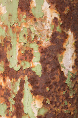evocative image of texture of rusty steel plate
