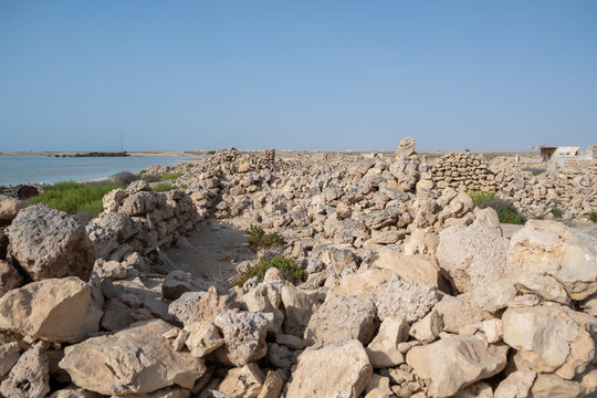 An abandoned fishing village located in Al Jumail, Ruwais north of Doha, Qatar.