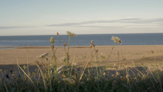 sunset view british seaside coastline in lowestoft england uk