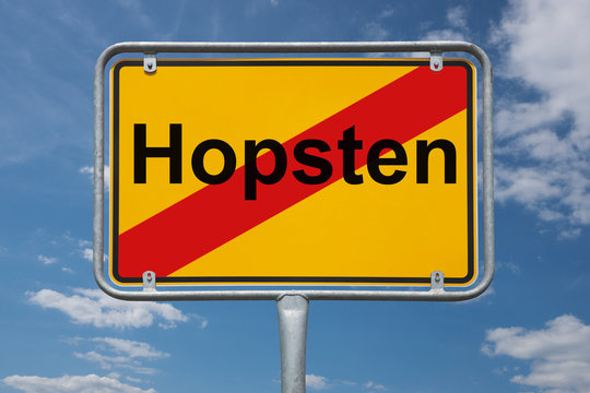 Ortstafel Hopsten