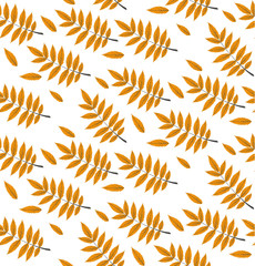 Tree leaves seamless pattern.