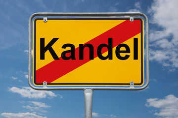Fototapeta premium Ortstafel Kandel