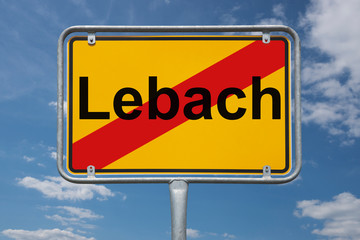 Ortstafel Lebach