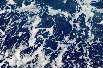 Top view of the sea surface