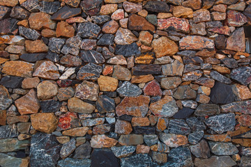 colored stone wall