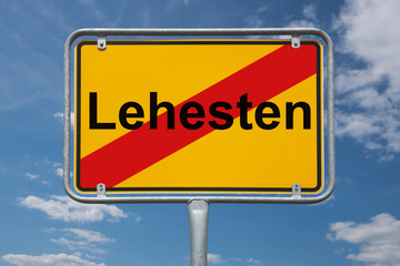 Ortstafel Lehesten