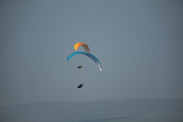 Para gliders Flying  