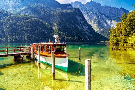 Anlegestelle Salet am K&ouml;nigssee, Berchtesgadener Land, Bayern, Deutschland