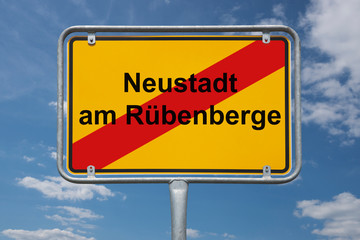 Obraz premium Ortstafel Neustadt am Rübenberge