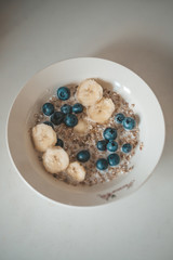 muesli with blueberries