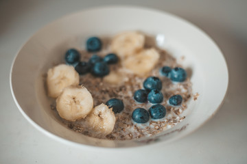 muesli with blueberries
