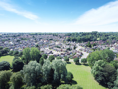 image of a housing estate from above