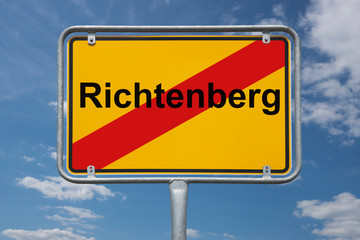 Fototapeta premium Ortstafel Richtenberg