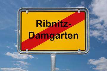 Ortstafel Ribnitz-Damgarten