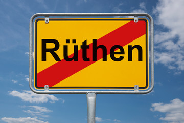 Ortstafel Rüthen