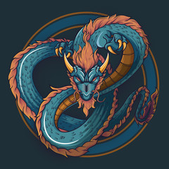 Works of art Chinese dragon vactor