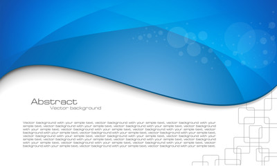 Vector template Blue Flyer, poster business design