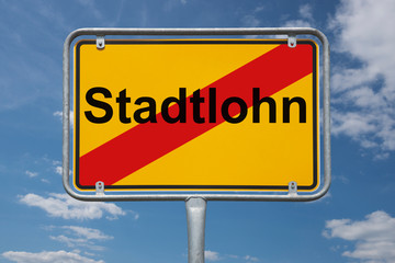 Fototapeta premium Ortstafel Stadtlohn