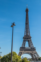 Fototapeta na wymiar Panoramic view of the Eiffel Tower in Paris