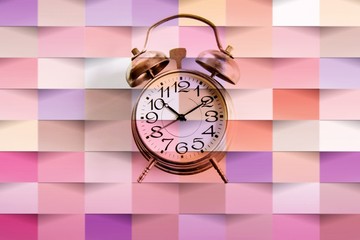 alarm clock on the table