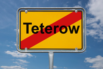 Fototapeta premium Ortstafel Teterow