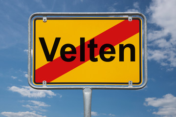 Fototapeta premium Ortstafel Velten