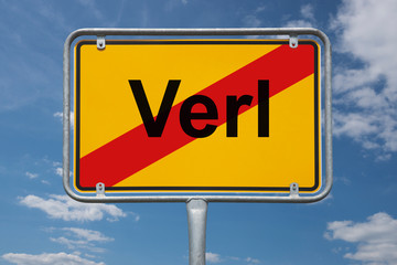 Ortstafel Verl