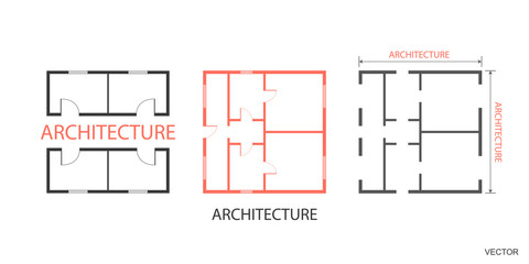 Architectural plan,technical project .House plan project .Engineering design .Industrial construction of houses .Vector , illustration.	