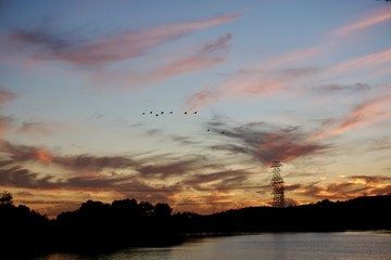 sunset in the sky