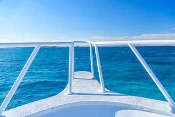 View on a Red sea from the yacht bow