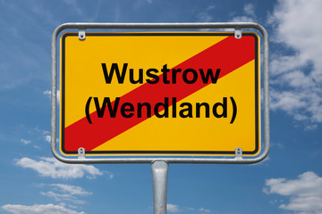 Ortstafel Wustrow (Wendland)