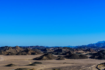 Mountains in Arabian desert not far from the Hurghada city, Egypt