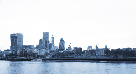 Fototapeta na wymiar City of London Skyline on a winters day
