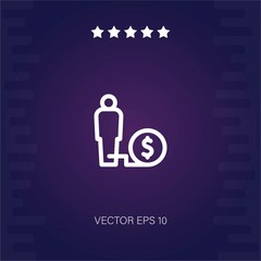 debt vector icon modern illustration