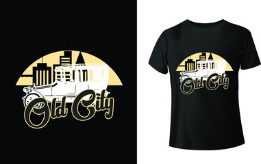 Old city t shirt design