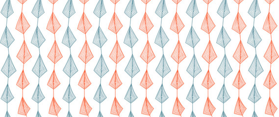 Leaf and flower line art background vector, wallpaper and print, house plant, Vector illustration..