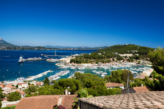 saint mandrier harbor in provence france