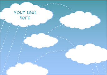 Vector design with clouds and rain.