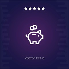 piggy bank vector icon modern illustration