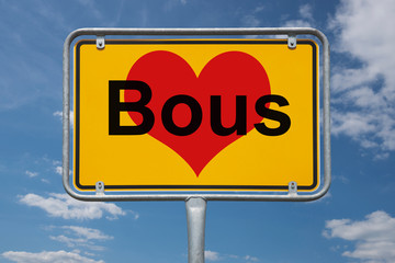 Ortstafel Bous