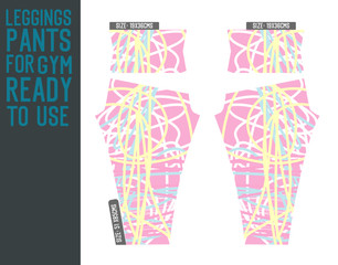 fitness leggings pants vector with mold and ready to use